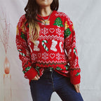 R&B | Weihnachtlicher Strickpullover Mit Schneeflockenmotiv