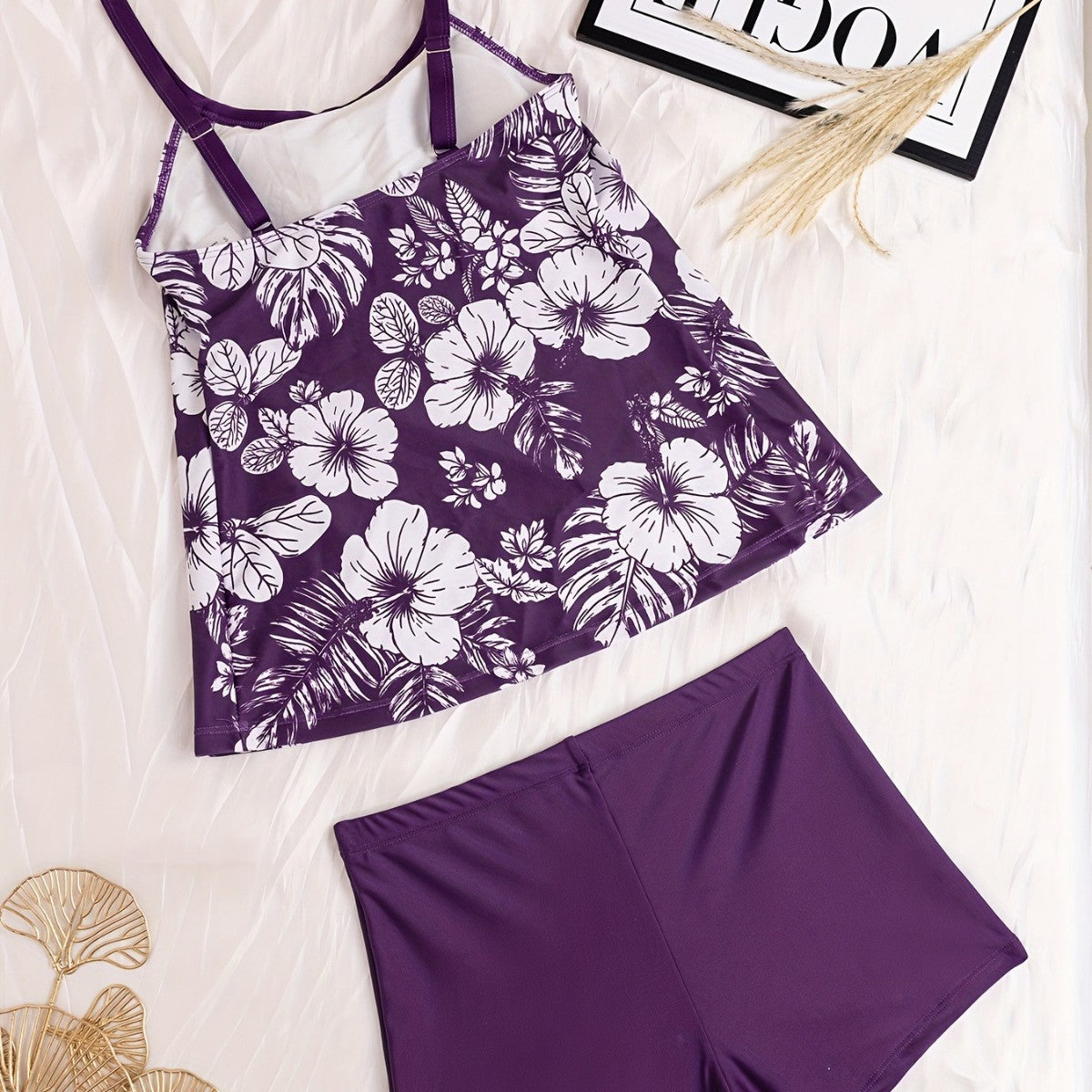 Damen Tankini mit floralem Design und komfortablen Shorts