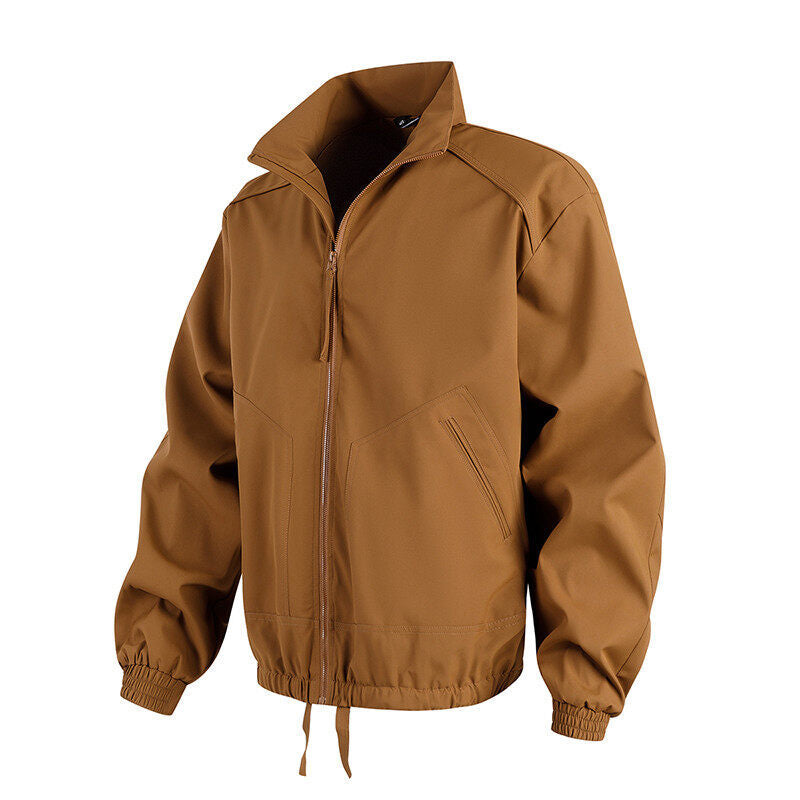 Herren lässige Übergangsjacke mit hohem Kragen und praktischen Taschen R&B
