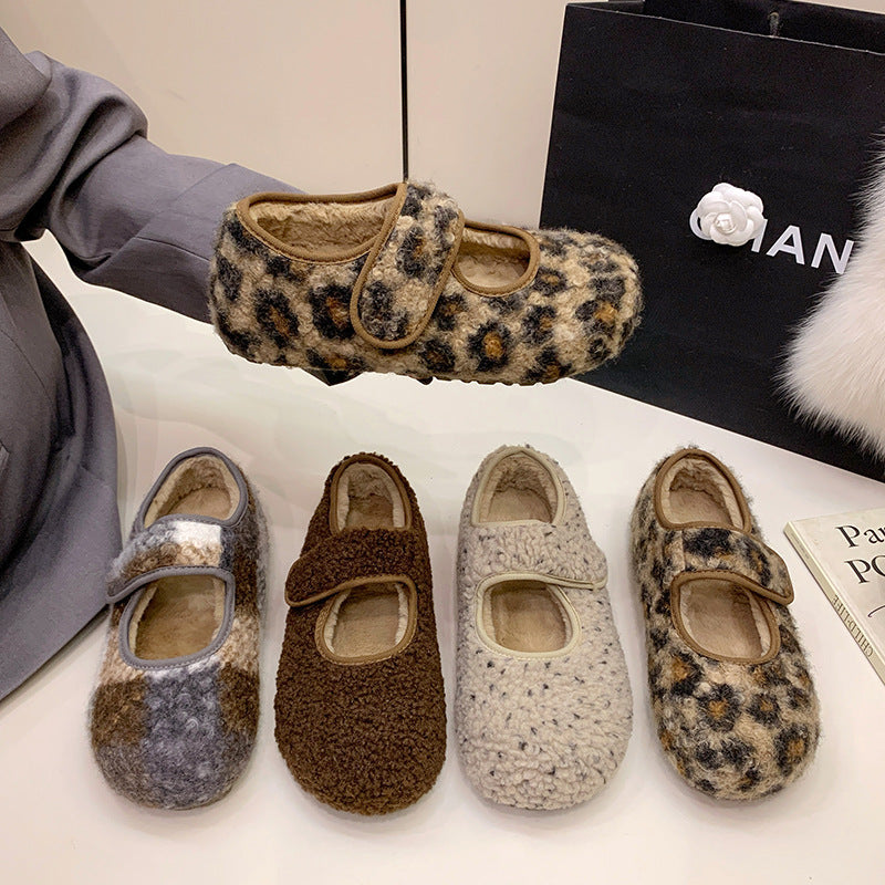 Damen Kuschelige Hausschuhe mit verstellbarem Riemen und weichem Innenfutter R&B