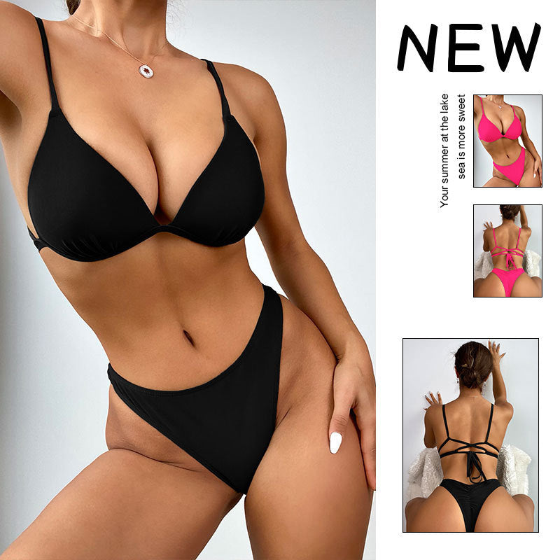 Damen Triangel-Bikinioberteil mit verstellbaren Trägern und elegantem Schnitt R&B