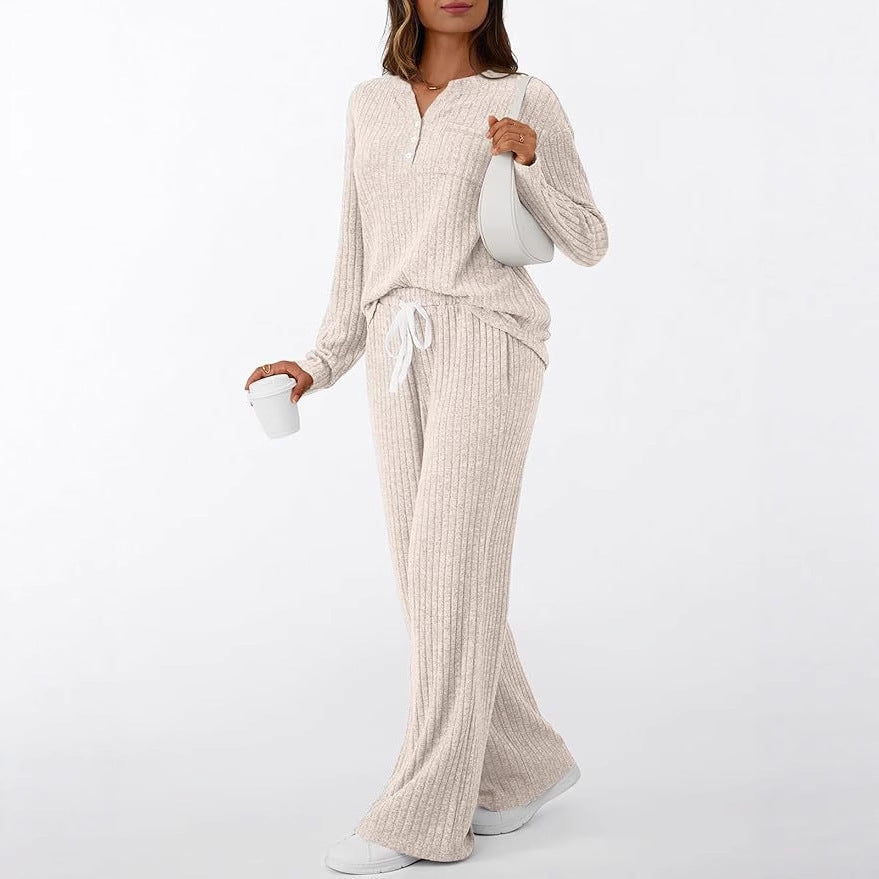 Damen Komfortabler Strickanzug mit lässigem Schnitt R&B