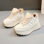 Damen gefütterte High-Top Sneakers mit rutschfester Sohle R&B