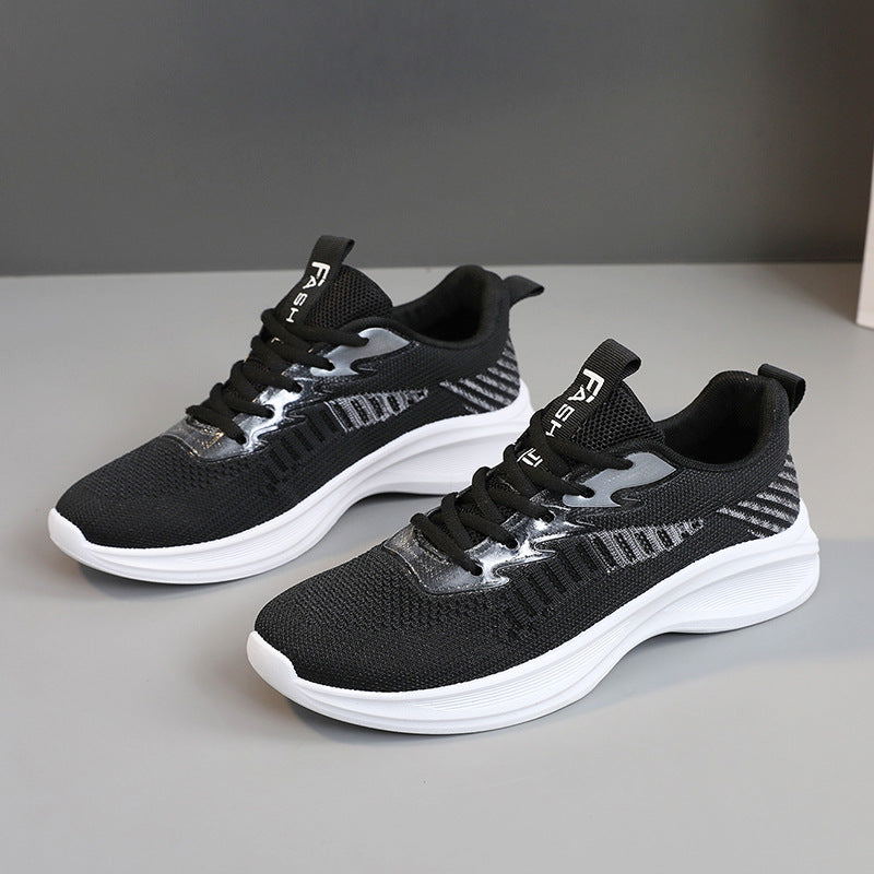 Damen sportliche Laufschuhe mit atmungsaktiver Netzoberfläche und dämpfender Sohle R&B