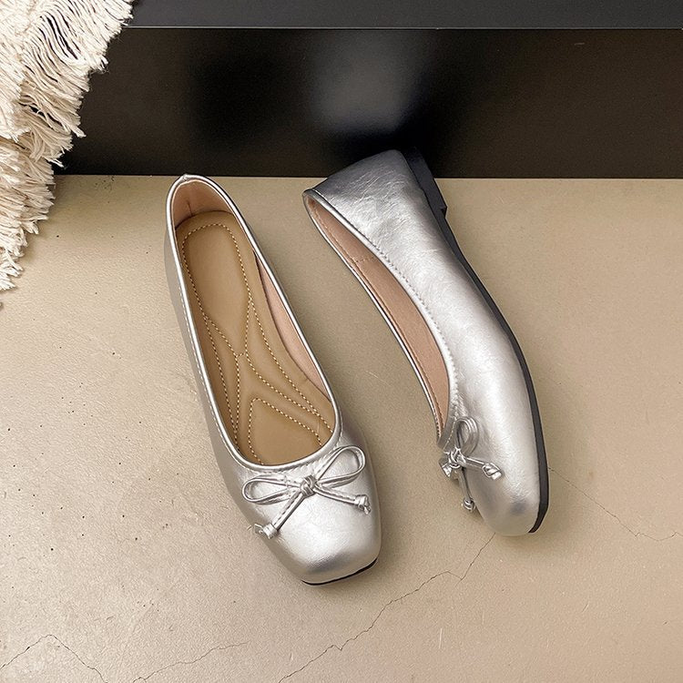 Damen Ballerinas mit zartem Schleifenakzent und gepolsterter Innensohle R&B