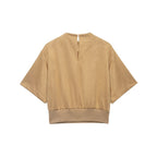 Damen Cropped T-Shirt mit elegantem Bund R&B