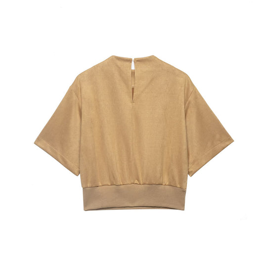 Damen Cropped T-Shirt mit elegantem Bund R&B