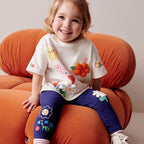 Mädchen Leggings mit verspielter Blumenapplikation R&B