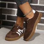 Damen Suede Sneakers im sportlich-modernen Design mit rutschfester Sohle R&B