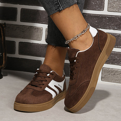 Damen Suede Sneakers im sportlich-modernen Design mit rutschfester Sohle R&B