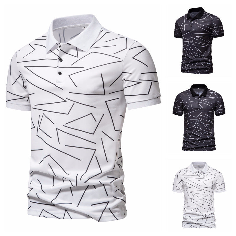 Herren Poloshirt mit modernem Grafikdesign