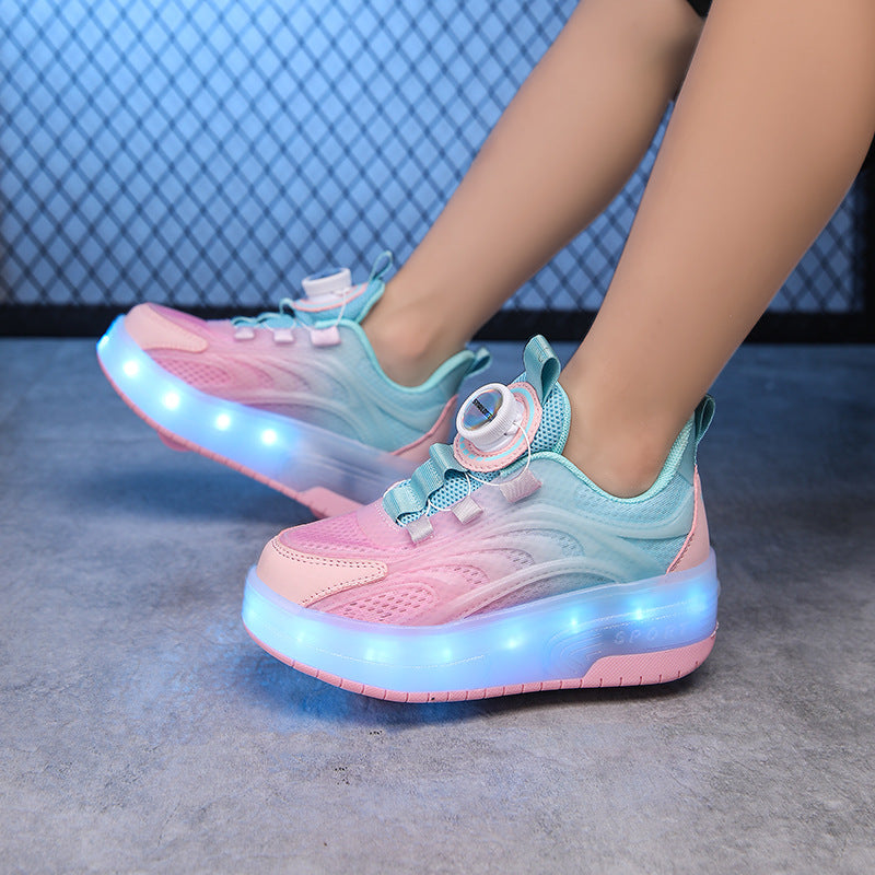 Damen Leuchtende Sport-Sneaker mit bequemer Passform und atmungsaktivem Obermaterial R&B