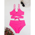 Damen Bikini mit innovativem Wickeldetail und hoher Taille R&B