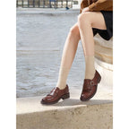 Damen elegante Slipper mit dekorativem Schnallen-Design R&B