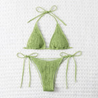 Damen Raffinierter Triangel-Bikini mit verstellbaren Bändern