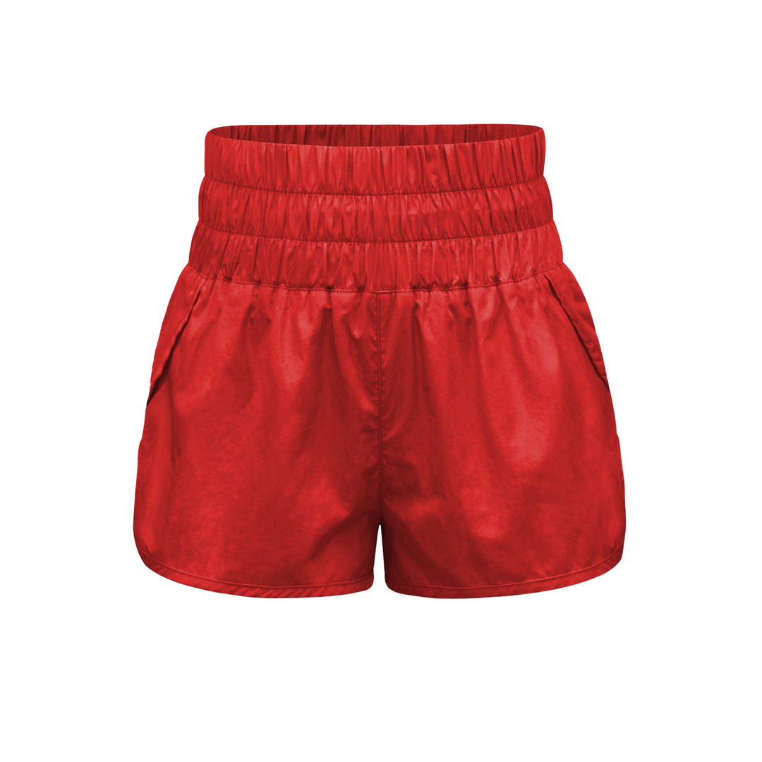 Damen sportliche Shorts mit elastischem Bund und praktischen Eingrifftaschen R&B