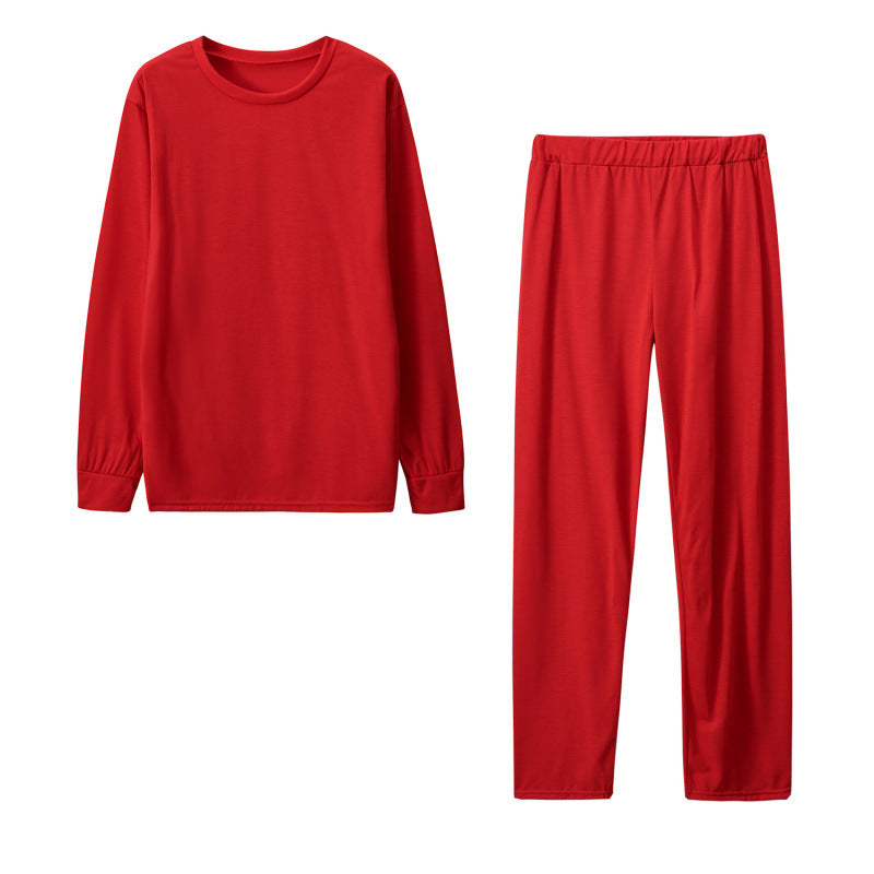 Damen Langarm Schlafanzug Set mit elastischen Hosen R&B