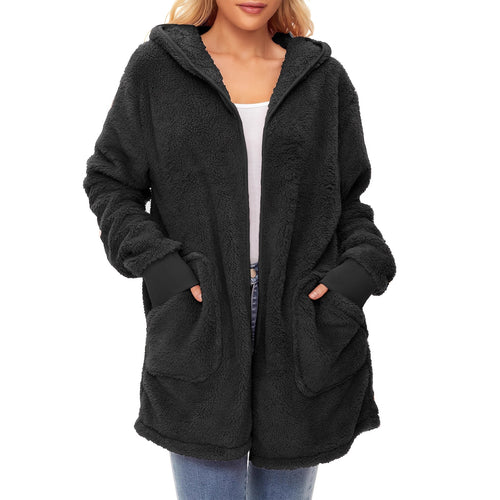 Damen weicher Fleece-Mantels R&B