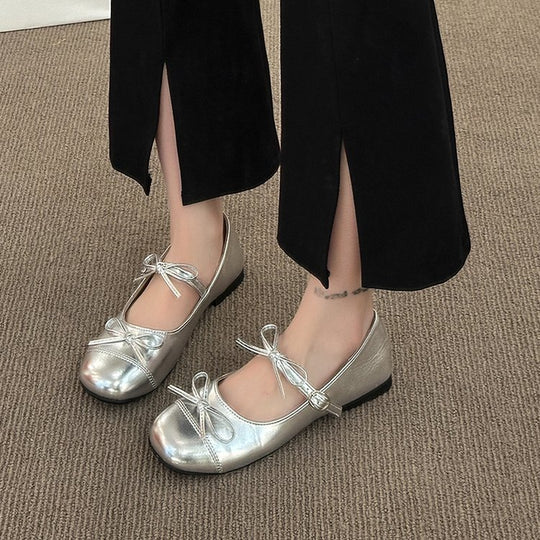 Damen Ballerina-Schuhe mit verspieltem Riemchen und elastischer Passform R&B