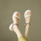 Damen modische Sandalen mit innovativem Riemchen-Design und komfortablem Absatz