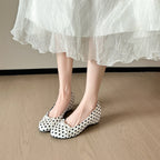 Damen Ballerinas mit verspieltem Punktedesign und elegantem Schleifchen R&B