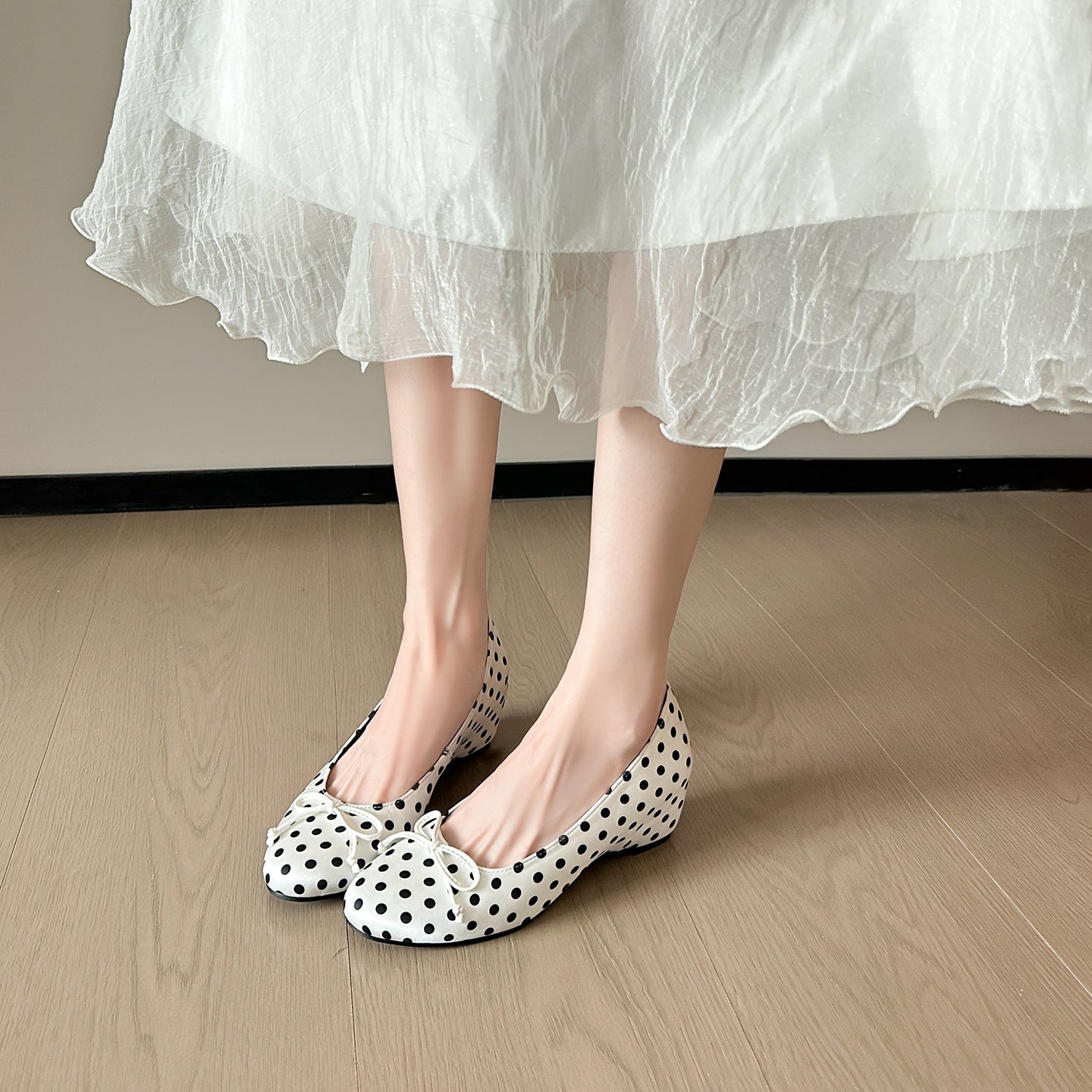 Damen Ballerinas mit verspieltem Punktedesign und elegantem Schleifchen R&B