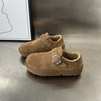Damen Gemütliche Clogs mit weichem Futter und modischem Schnallenverschluss R&B