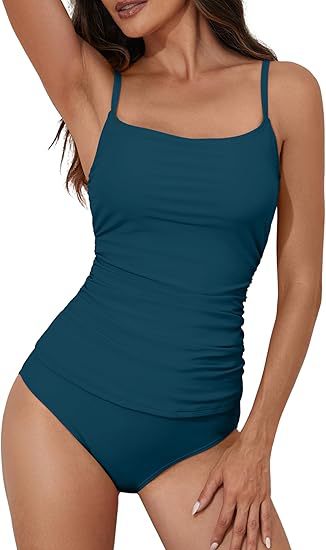 Damen Hochtaillierter Badeanzug mit Ripp-Design R&B