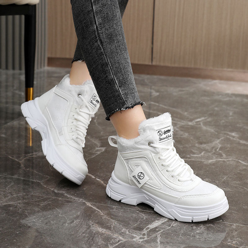 Damen hohe Winterstiefel mit kuscheligem Innenfutter und rutschfester Sohle R&B