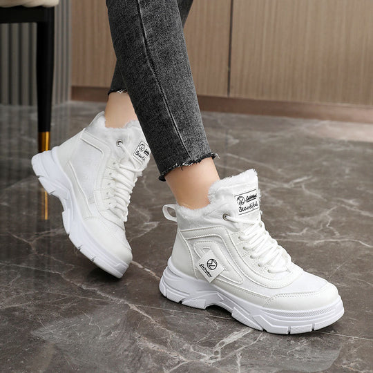 Damen hohe Winterstiefel mit kuscheligem Innenfutter und rutschfester Sohle R&B