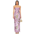 Damen Schickes Abendkleid mit floralem Design und figurbetonter Silhouette R&B