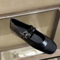 Damen Ballerinas mit doppeltem Riemen und funkelnden Schnallen R&B