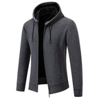 Herren sportliche Fleecejacke mit hohem Kragen und Reißverschluss R&B