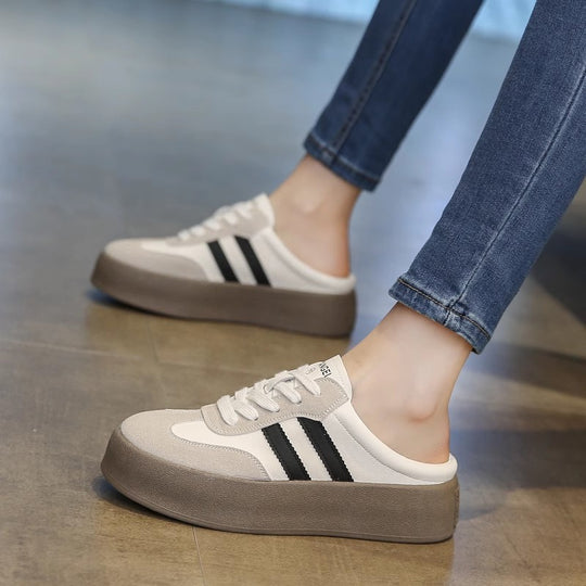 Damen Sneakers im sportlichen Retro-Stil mit atmungsaktiven Einsätzen R&B