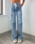 Damen Cargo-Jeans im lässigen Design R&B