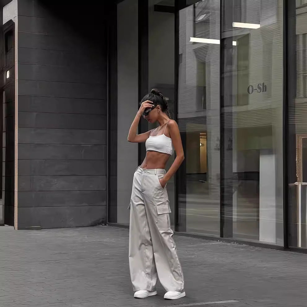 Damen Weite Cargo-Hose R&B