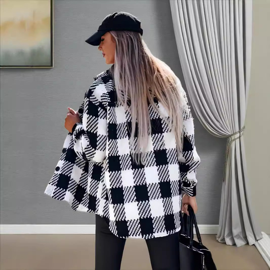 Damen Oversized Karobluse R&B