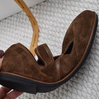 Damen Ballerinas mit verstellbarem Riemen und weichem Wildleder R&B