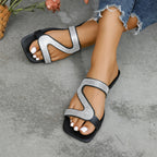 Damen Glitzernde und elegante Riemchen-Sandalen R&B