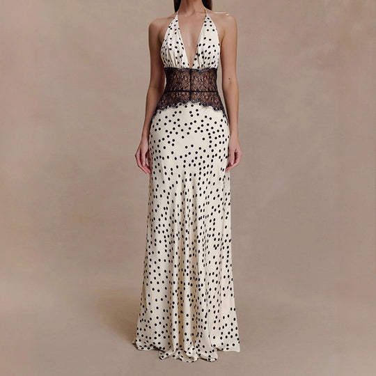 Damen Elegantes Abendkleid mit Spitzeneinsatz R&B