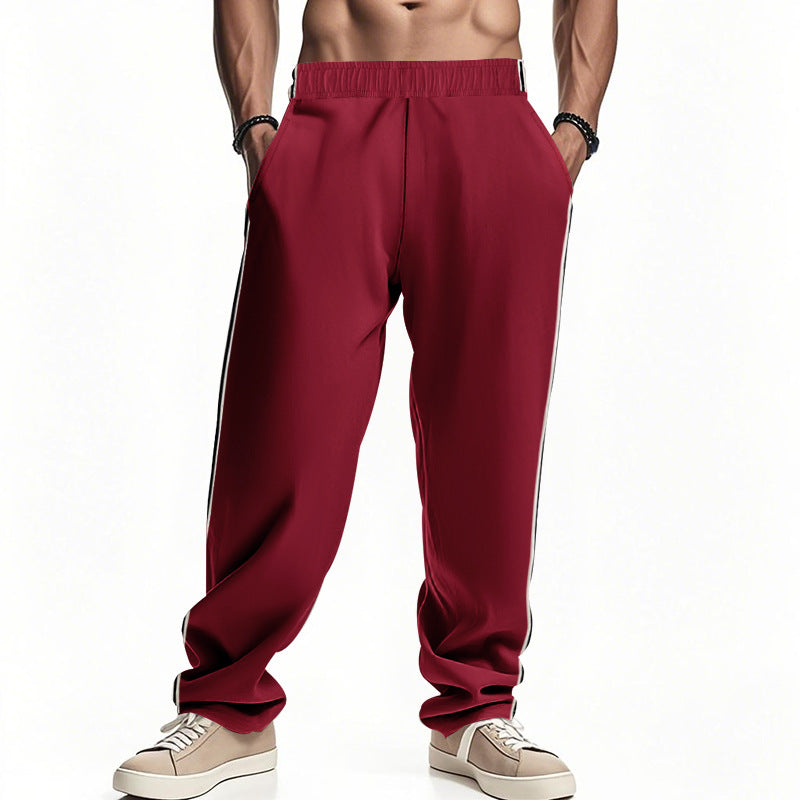 Herren Sportliche Freizeithose mit seitlichen Streifen und elastischem Bund R&B