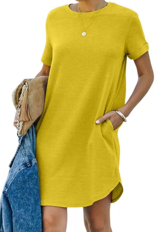 Damen Casual Kleid mit praktischen Taschen R&B
