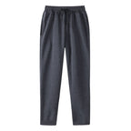 Herren nan geradlinige Sweatpants aus melierter Baumwollmischung mit elastischem Bund Kordelzug und Seitentaschen R&B