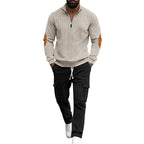 Herren sportliches Freizeitset mit Reißverschluss und praktischen Taschen R&B