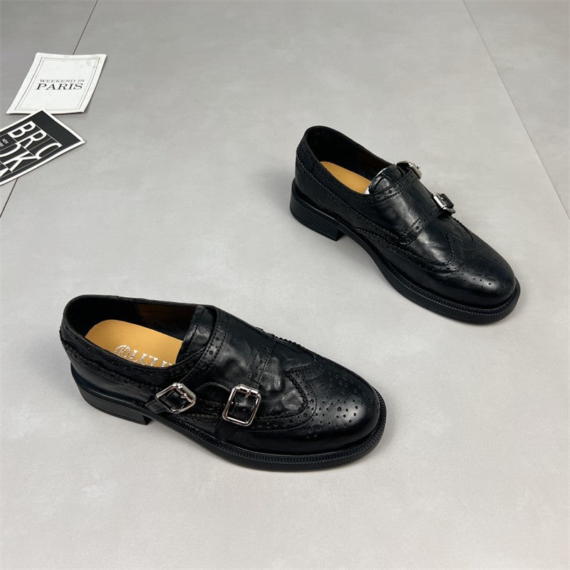 Damen elegante Mokassins mit modischer Schnallenverzierung R&B