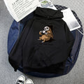 Damen Kapuzensweater mit niedlichem Tiermotiv und verspieltem Spruch