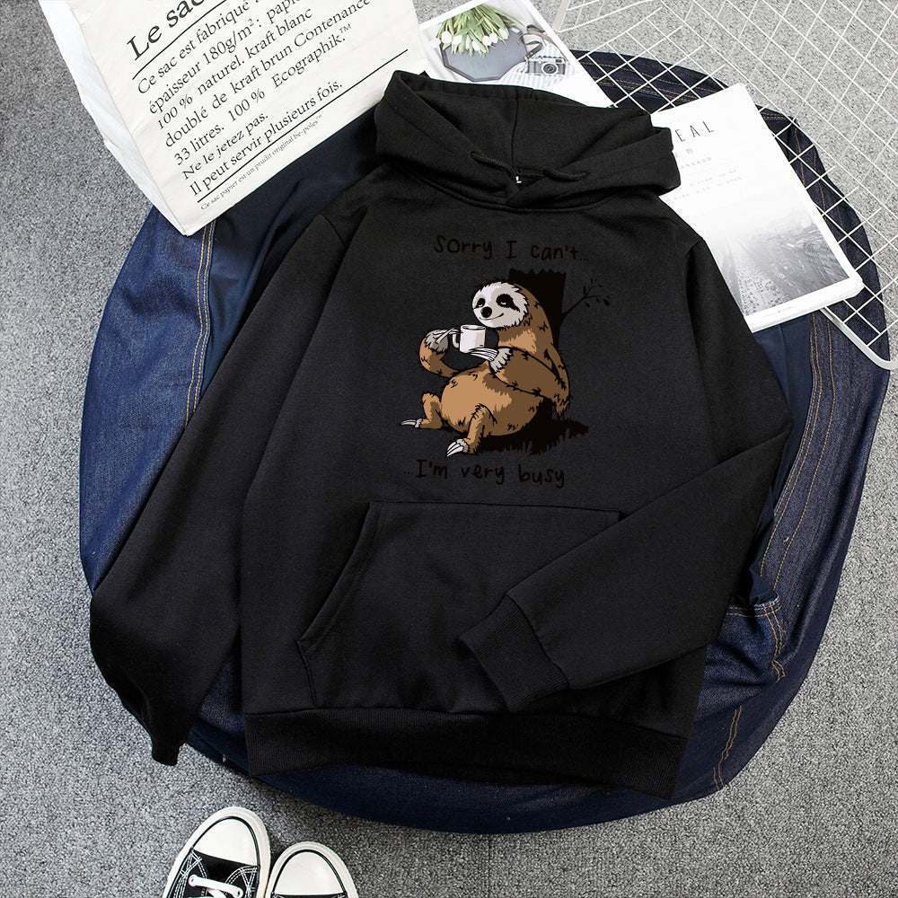 Damen Kapuzensweater mit niedlichem Tiermotiv und verspieltem Spruch