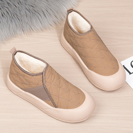 Damen Gemütliche Fleece gefütterte Slip-On Schuhe R&B