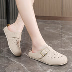 Damen Bequeme Clogs mit modischem Riemen und atmungsaktiver Obermaterialstruktur R&B