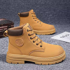 Damen robuste und stylische Stiefeletten aus robustem Leder